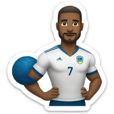 jugador de fútbol musculoso sticker