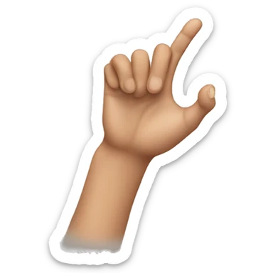 hand pinched to pick up something sticker