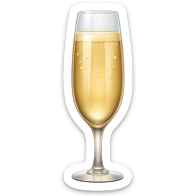 champagne glass tower sticker