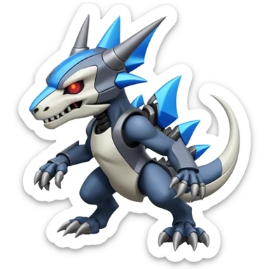 Futuristic Marowak-Duskull-Darkdramon-fusion sticker