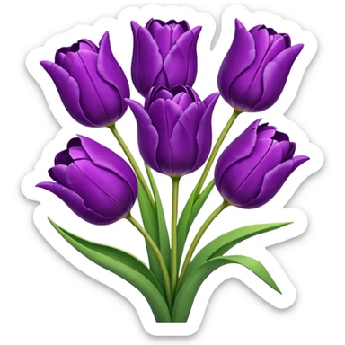 tulips purple sticker