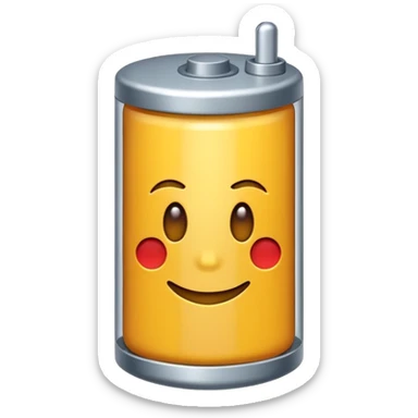 creame un emigi de bateria carada al 100% para un video de tecnologia  sticker