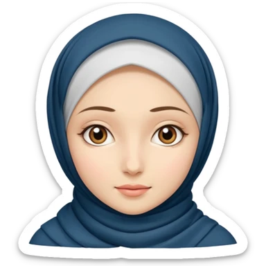 crée moi une jeune fille très belle avec le voile musulaman sticker