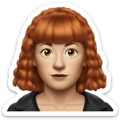 Andrea Arnold director red hair british 60 short bangs sticker