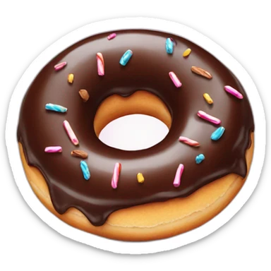 smoking chocolate donut sticker