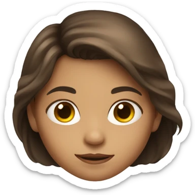 superhero, child, girl, long brown hair, brown eyes, hispanic sticker