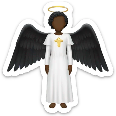 Black angel headless sticker