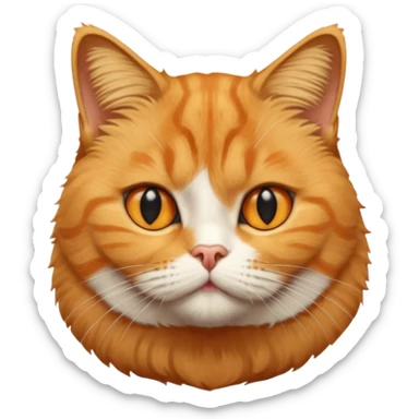 British shorthair cat orange sticker