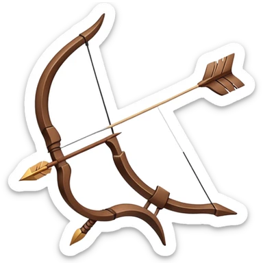 brown bow and arrow sticker