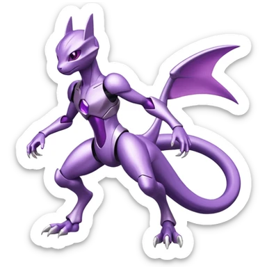 Miraidon-Genesect-Mewtwo-Fakémon-hybrid-creature (full body)  sticker