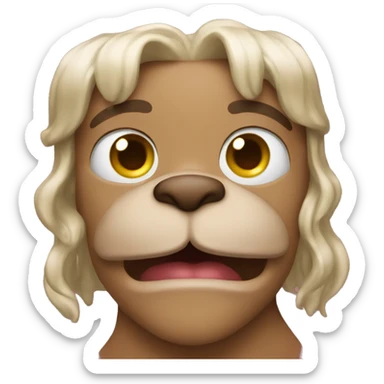 heart eyes witth drool  sticker