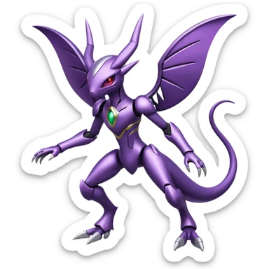 Shiny Genesect-Miraidon-Lunala-Fakémon-hybrid-creature (full body)  sticker