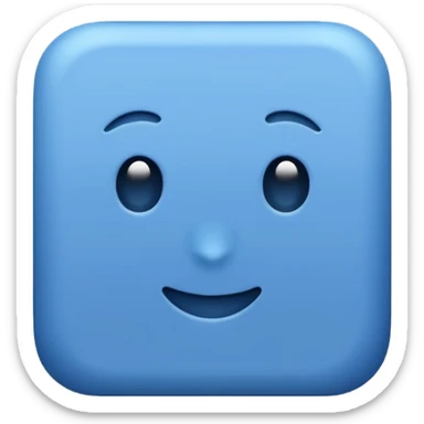 Make me a square and no faces os cute stuff all blue sticker