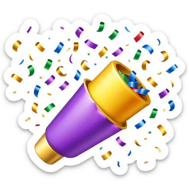 party popper     sticker