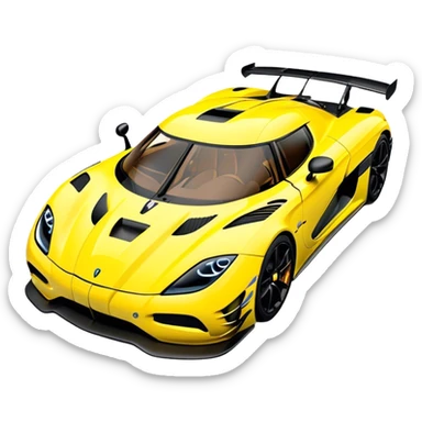 Koenigsegg Agera RS - Koenigsegg (Model Year: 2020) (Iconic colour: Yellow) sticker