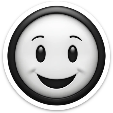 A black line down the middle on side white another side is black and a original smile face but with all the edits sticker