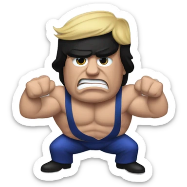 trump harris armrestling sticker
