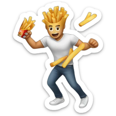 fight-frenchfries sticker