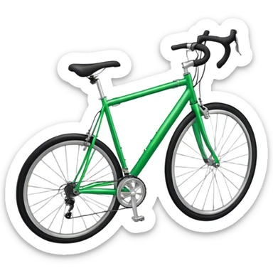 Green road bike sticker