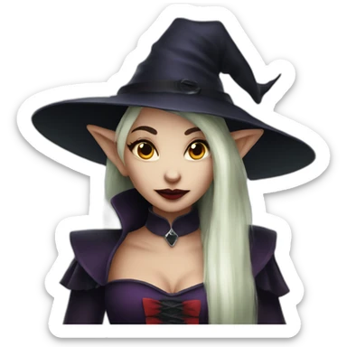 vampire witch elf sticker