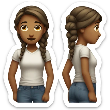 A girl who say no sticker