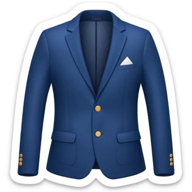 plain isolated blue blazer sticker