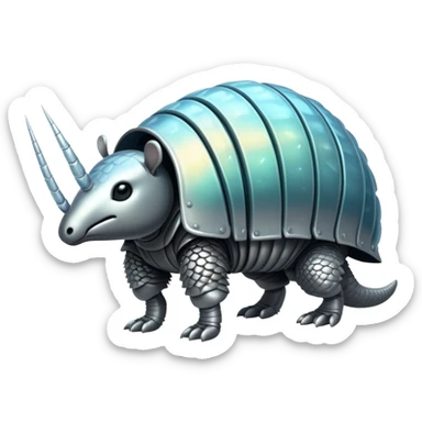 A symbiotic pair consisting of a metallic armadillo-like creature that generates magnetic fields and the colony of crystal formations growing on its back that amplify and direct these energies. sticker