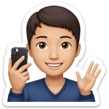 asian influencer selfie sticker
