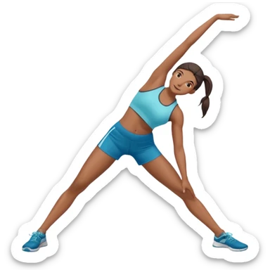 mulher alongando sticker