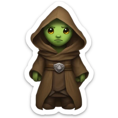 hooded jedi folding arms in world of warcraft sticker