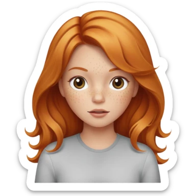 Strawberry blonde girl with a blow out  sticker