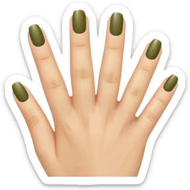 gel polish, y manicure en beige and olive green  sticker