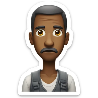 Suspicious look sticker