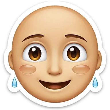 Cry emoji that smiles sticker