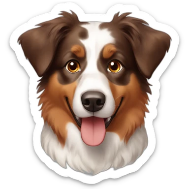 Australian shepherd red tricolor sticker