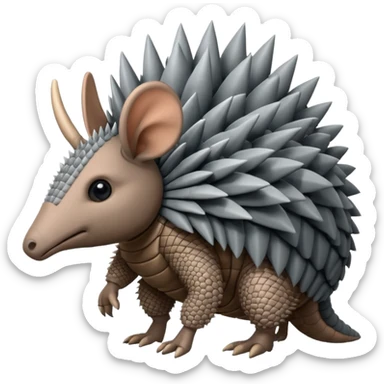winged armadillo sticker