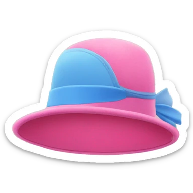 PINK HAT flying AGAINST BLUE sky, without person sticker