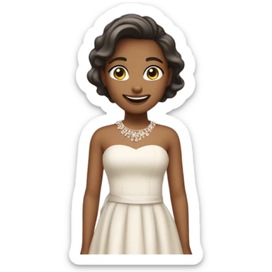 smiling girl elegant dr sticker