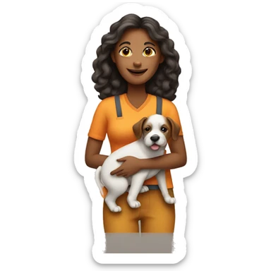 mom with 2 kids and a dog and a full time job sticker