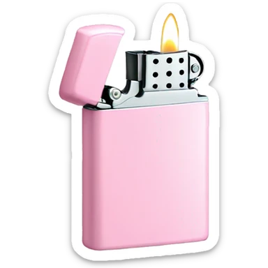 Light pink lighter sticker