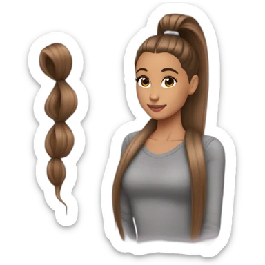Ariana Grande with straight-haired Ponytail sticker