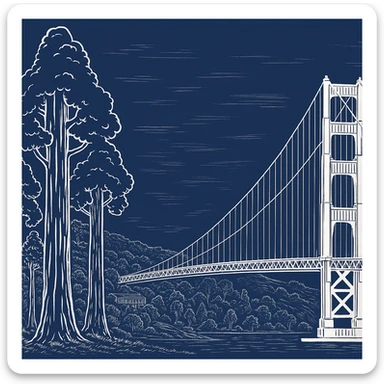 Create a header size 1200 x 800 that incorporates the image. Make it more seamless and add a sketch of more of the Presidio sticker