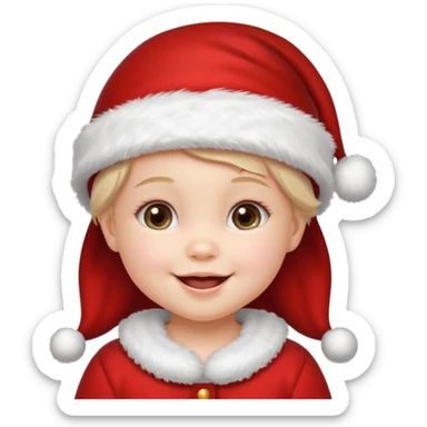 christmas girl but her apperance is like baby, pretty sticker
