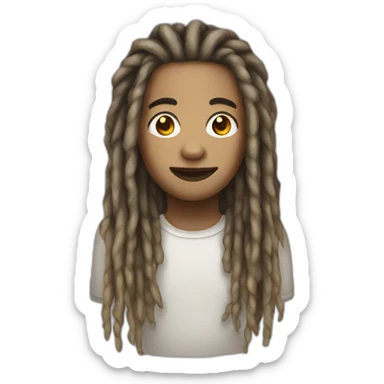 Dreadlocks with light skin sticker