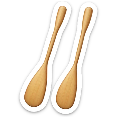 Two overlapping canoe paddles crossed together sticker