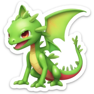 Full body cute edgy shiny colorful Flygon-Scyther-grovyle sticker