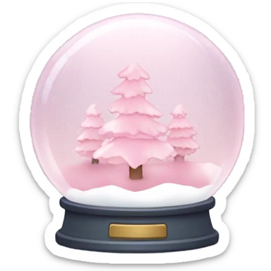 Pastel pink snow globe sticker
