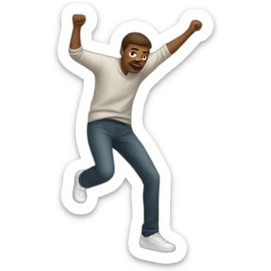 Homme qui fait un dab sticker