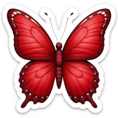 butterfly dark red sticker
