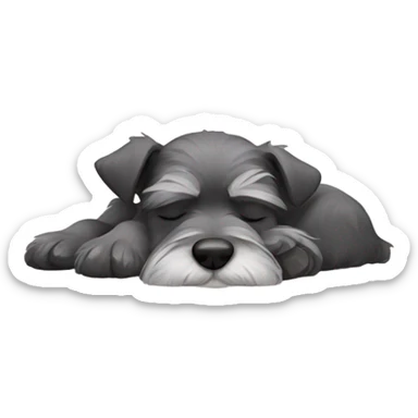 Schnauzer sleeping sticker